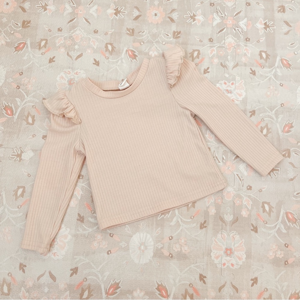 Ruffle Long Sleeve Top: 9-12m